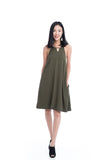 Evie Trapeze Dress in Olive