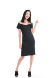 Layla Classic Off Shoulder Dress in Black