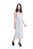 Cara Strappy Midi Slip in Grey