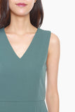 Felicia Assymetric Sheath Dress in Jade