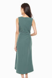 Felicia Assymetric Sheath Dress in Jade