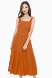 Jermaine Fit & Flare Dress in Tangerine