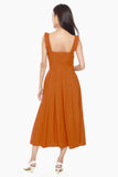 Jermaine Fit & Flare Dress in Tangerine