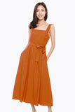 Jermaine Fit & Flare Dress in Tangerine