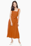 Jermaine Fit & Flare Dress in Tangerine