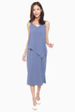 Angeline Ruffle Dress in Sky Blue
