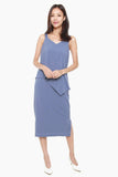 Angeline Ruffle Dress in Sky Blue