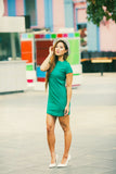 Rachelle Emerald Shift Dress - Mint Ooak - Dress - 2
