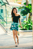 Mika Palm Leaf Print Skirt - Mint Ooak - Skirt - 4