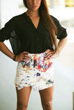 Maggie Abstract Skorts - Mint Ooak - Skorts - 6