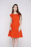 Gracia Side tie Skater in Red