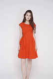 Gracia Side tie Skater in Red
