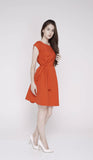 Gracia Side tie Skater in Red