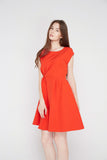 Gracia Side tie Skater in Red