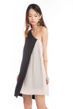 Alyia Toga Pleated Dress in Black