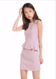 Rye Ruffle Peplum in Dusty Pink