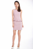 Rye Ruffle Peplum in Dusty Pink