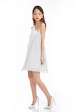 Alyia Toga Pleated Dress in White