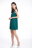 Jean Panel Block Shift dress in Emerald Green