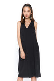 Delia Pina Shift Midi In Black