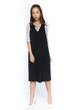 Delia Pina Shift Midi In Black
