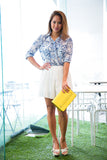 Christy Pleated Skorts In White - Mint Ooak - Skorts - 4