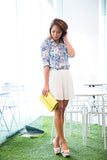 Christy Pleated Skorts In White - Mint Ooak - Skorts - 2