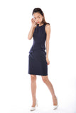 Abi Classic Peplum Midi in Navy