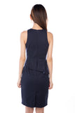Abi Classic Peplum Midi in Navy