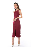 Chanelle Centre Split Maxi in Wine