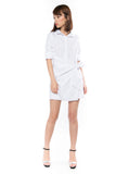 Esther Wrap Shirt Dress in White - Mint Ooak - dress - 3