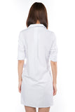 Esther Wrap Shirt Dress in White - Mint Ooak - dress - 6
