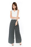 Bestly Abstract Print Wide Leg Pants In Blue - Mint Ooak - Bottom - 5