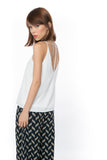 Olie Stripy V Top in White - Mint Ooak - Top - 2