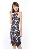 Natallie Crochet Overlay dress in Navy - Mint Ooak - Dress - 4
