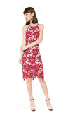 Natallie Crochet Overlay dress in Maroon - Mint Ooak - Dress - 3