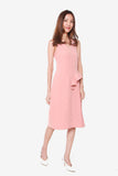 Grace Side Pleated Dress in Rose