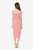 Janelle Side Button Down Dress in Rose