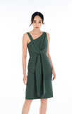 Savannah Toga Knotted Dress in Forest