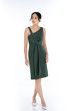 Savannah Toga Knotted Dress in Forest