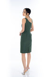 Savannah Toga Knotted Dress in Forest