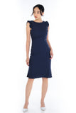 Tilly Pleated Sleeves in Midnight Blue