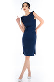 Tilly Pleated Sleeves in Midnight Blue
