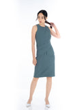 Rach Peplum Detail Shealth in Sage Green