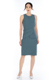 Rach Peplum Detail Shealth in Sage Green