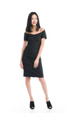 Layla Classic Off Shoulder Dress in Black