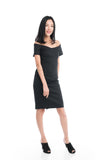 Layla Classic Off Shoulder Dress in Black