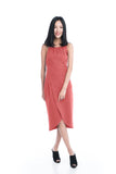 Heidi Cross-Over Dress in Salmon