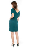 Sleeved Cross Over Midi in Green
