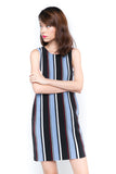 Pearly Pleated Shift Pocket Dress